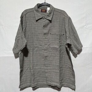 Faded Glory Men's Button Down Shirt Plaid Preppy Chest Pocket Collar Top Size XL